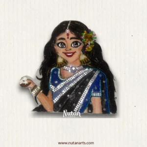 Black saree Half lady with tilgul