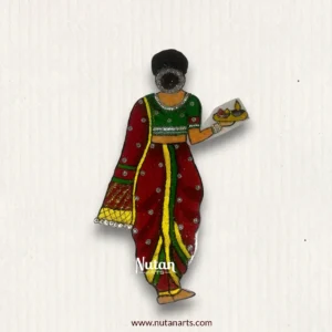 Navwari Saree Lady Back Side Readymade Rangoli Mat