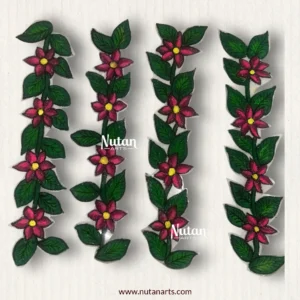 Handmade Floral Readymade Rangoli Border Decoration Mat Set