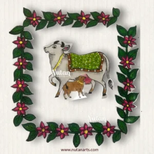 Cow and Calf Rangoli Stencil Art Set