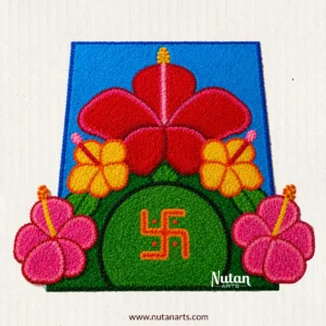 Hibiscus Floral Festival Backdrop Mat