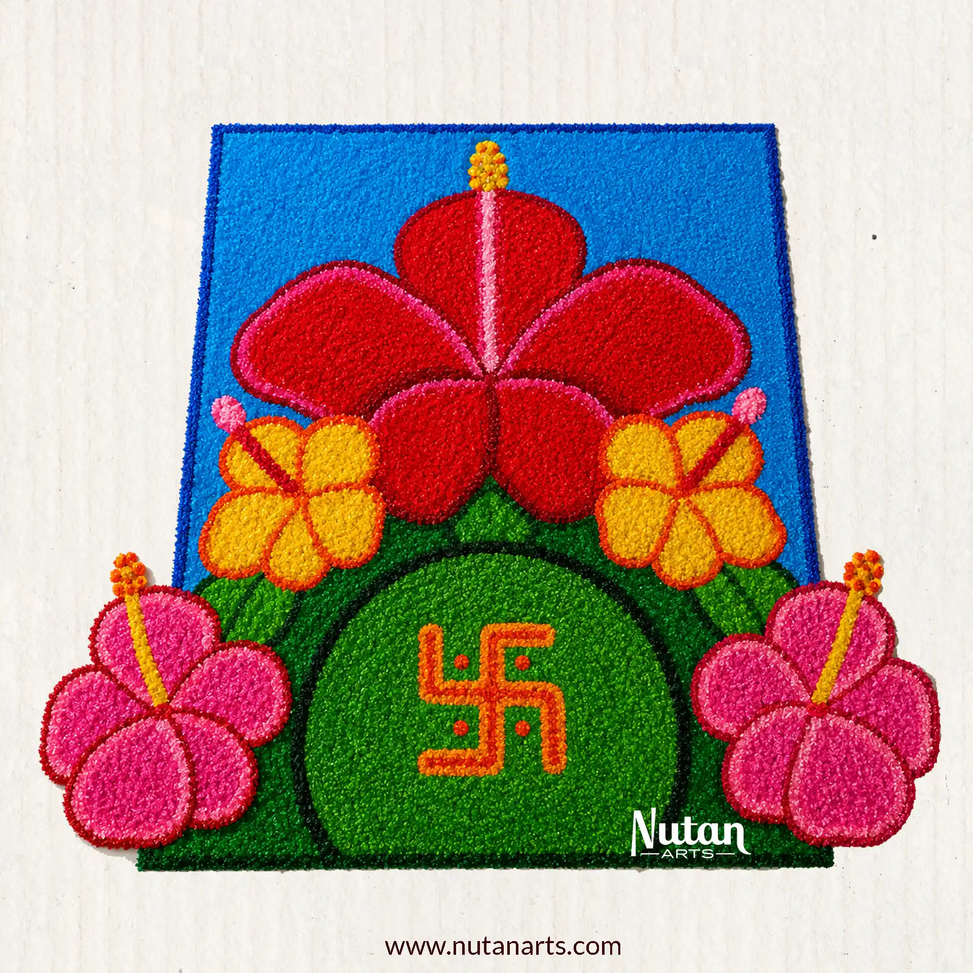 Hibiscus Floral Festival Backdrop Mat