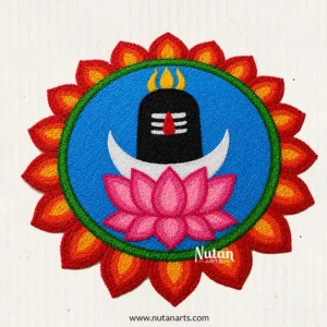Shivling Lotus Backdrop Mat