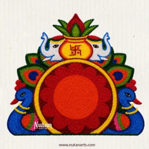 Kalash Peacock Backdrop Mat