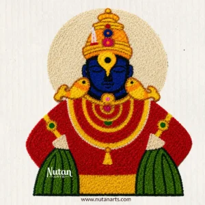 Lord Vitthal Rangoli Backdrop Mat